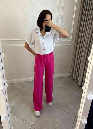 Жіноча легка базова сорочка з коротким рукавом на ґудзиках американський креп Білий, 46/48 Одеса