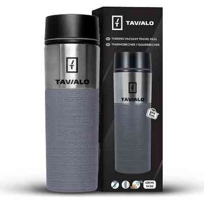 Термокружка Tavialo + 2 ущільнювальних кільця 420 мл Сірий (190420110) Винница