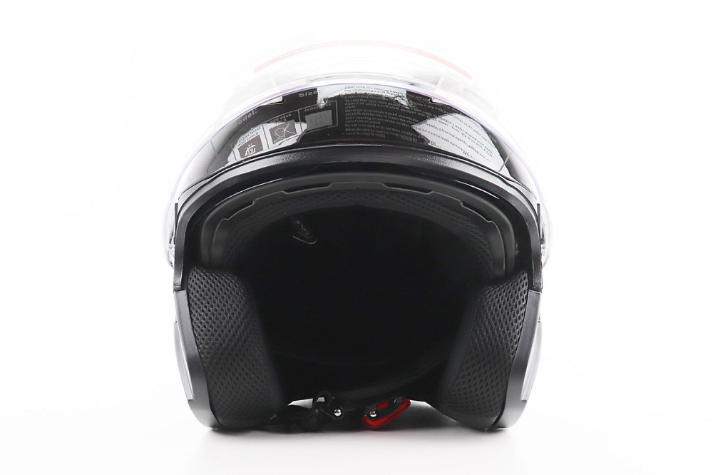 Шолом відкритий+відкидні окуляри BLD-708 S (55-56см), ЧОРНИЙ глянець Київ - фото 6