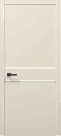 Двери экошпон, Полотно, серия PLATO (PL-07) Кремовый мат. (МЧ) Киев