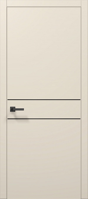 Двери экошпон, Полотно, серия PLATO (PL-07) Кремовый мат. (МЧ) Киев - изображение 1