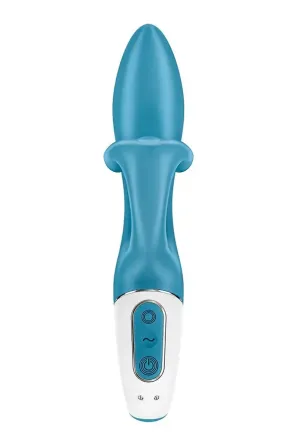 Вібратор-кролик із потрійним відростком Satisfyer Embrace me Turquoise, 2 мотори, діаметр 3,6 см Львів
