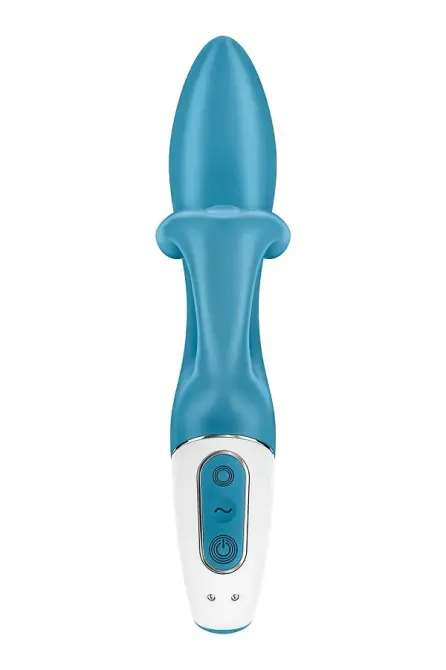 Вібратор-кролик із потрійним відростком Satisfyer Embrace me Turquoise, 2 мотори, діаметр 3,6 см Львів - фото 5