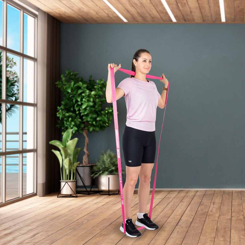 Лента-эспандер для упражнений inSPORTline Rand Light розовая Киев - изображение 3