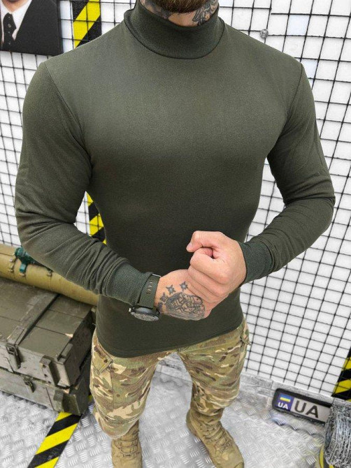 Гольф с начесом олива мужской теплый Одесса - изображение 7