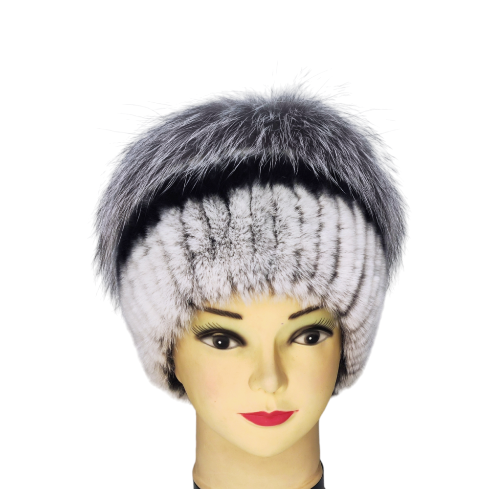 Шапка хутряна жіноча кубанка шиншилова Надін Сірий Харків - фото 10