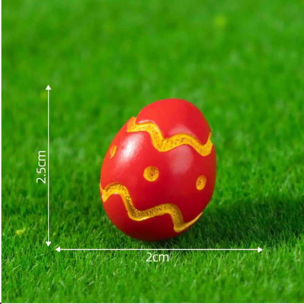 Фигурки Крашенки 2.5 х 2 см для мини-сада, флорариума, поделок Красный Одесса - изображение 2
