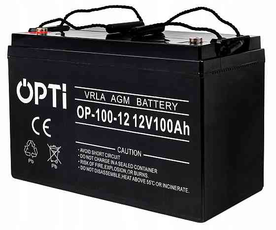 Акумулятор Volt Polska OPTI AGM 12V 100Ah (6AKUV100AG) акб для дому, ДБЖ Київ