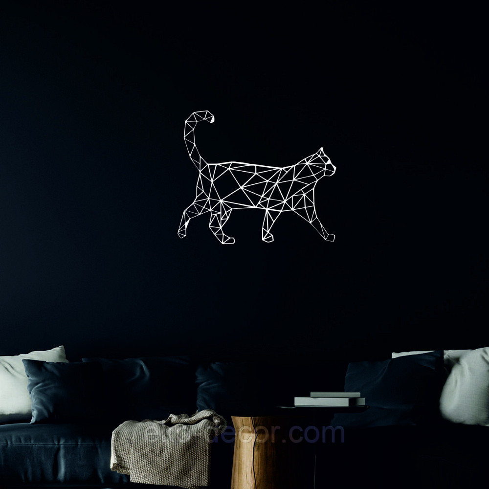 Декоративное настенное Панно «Кот» Декор на стену 90*75 см, Белый Киев - изображение 10