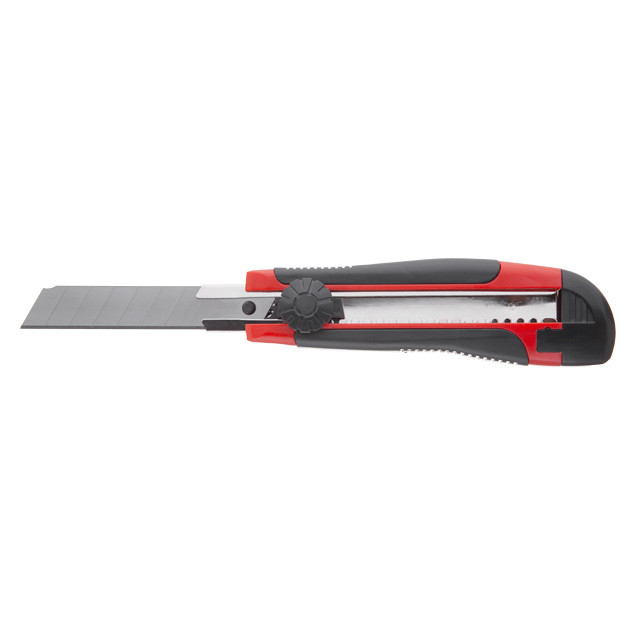 Нож сегментный, 18 мм, металлическая направляющая, прорезиненная ручка INTERTOOL HT-0503 Киев - изображение 5