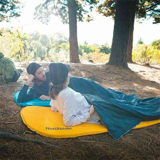 Килимок самонадувний Naturehike C034 NH19Q034-D, 30 мм, Розмір L, блакитний Киев