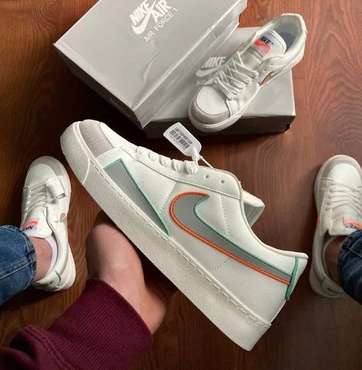 Кросівки Nike Бежеві Чоловічі Білі Форси Шкіряні Кеди Найк (розміри: 40,41,42,43,44) - 203 Дніпро - фото 3