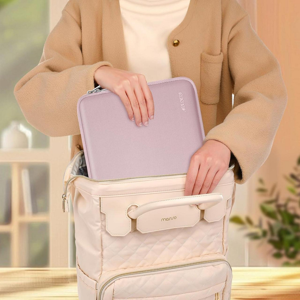 Чохол для ноутбука Mosiso Laptop Sleeve Neoprene baby pink 11" 31x23x2 см водонепроникний флісовий тонкий Київ - фото 4