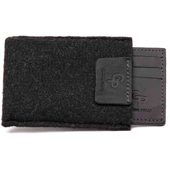 Практичный кожаный картхолдер GRANDE PELLE 11499 Черный Киев