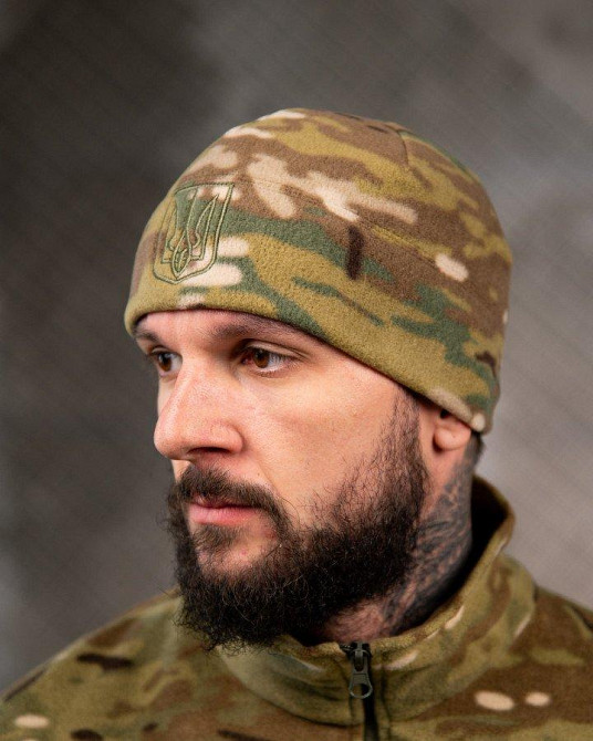 Флісова шапка Герб мультикам ВТ7658 Одеса - фото 1