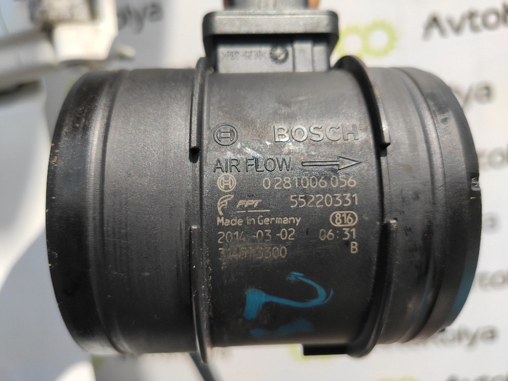 Витратомір повітря Fiat Ducato 2.3 jtd 2006-2014 (55220331) Ковель - изображение 3