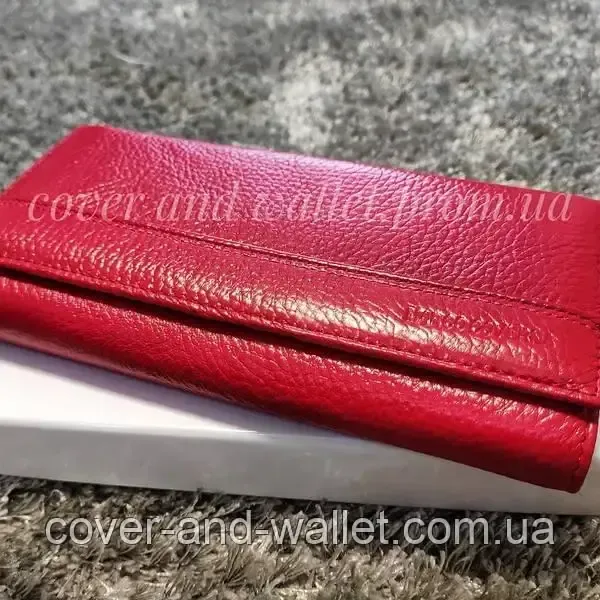 Красный кожаный женский кошелек с визитницей Marco Coverna MC 1415 Киев - изображение 7