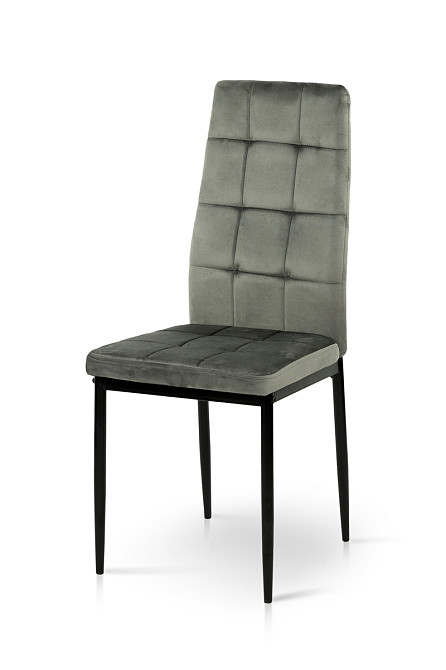 Стілець Айс, чорний/велюр попелястий Київ - фото 1