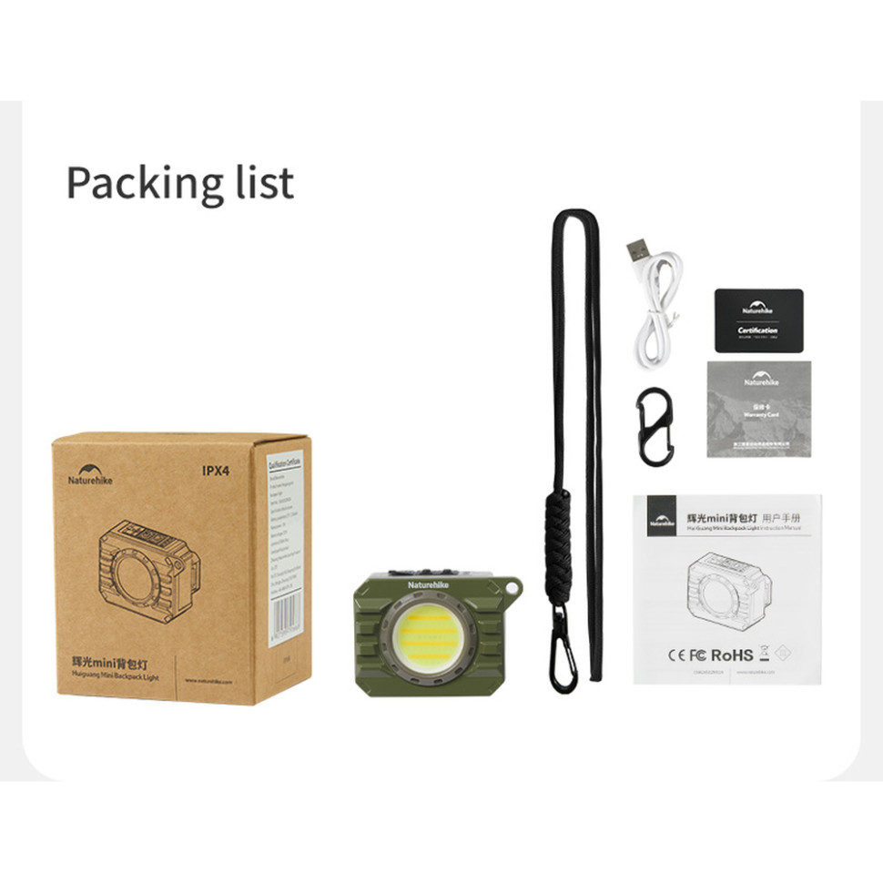 Ліхтар наключний Naturehike CNK2450ZM014, бежевий Київ - фото 3