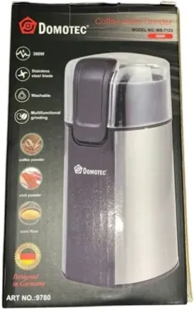 Кавомолка електрична Domotec MS-7123 300Вт з нержавіючими лезами для зерен кави та спецій Київ - фото 2