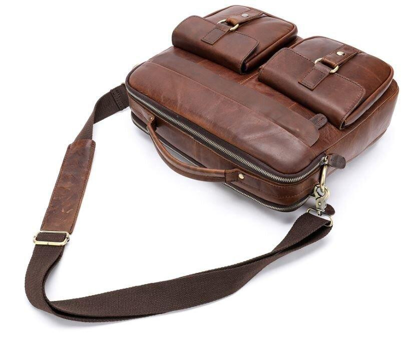Сумка мужская Vintage 14717 Коричневая Киев - изображение 8