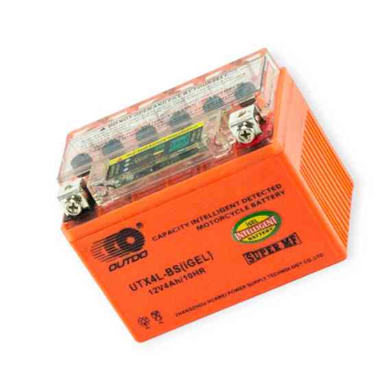 Аккумулятор (110x85x70) Хонда AF18,27, мопед Дельта гелевый оранжевый с индикатором заряда 12V4A Мукачево