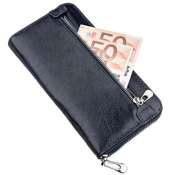 Вертикальный женский кошелек-клатч ST Leather 18864 Синий Киев