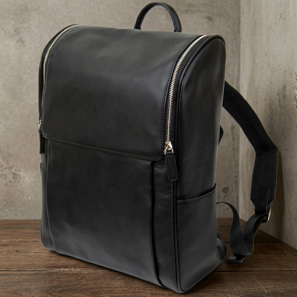 Шкіряний рюкзак для ноутбука роботи навчання та міста Vintage 14523 Чорний Київ - фото 14