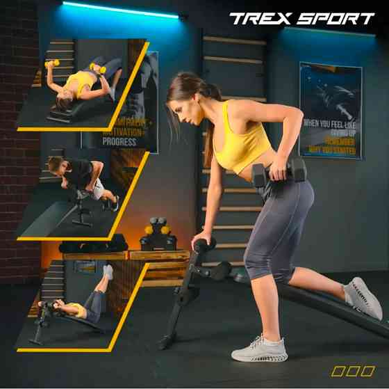 Тренировочная скамья для дома и спортзала универсальная регулируемая Спортивная скамья для тренировок Trex Sp Киев