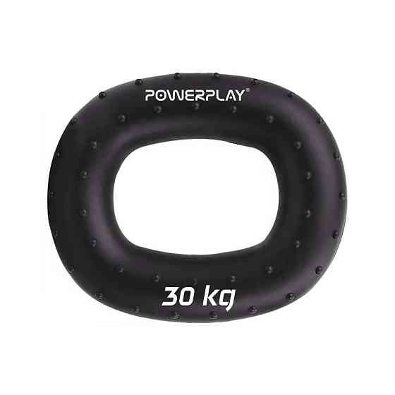 Эспандер кистевой силиконовый PowerPlay PP-4337 Hand Grip Hard 30 кг. Черный Киев