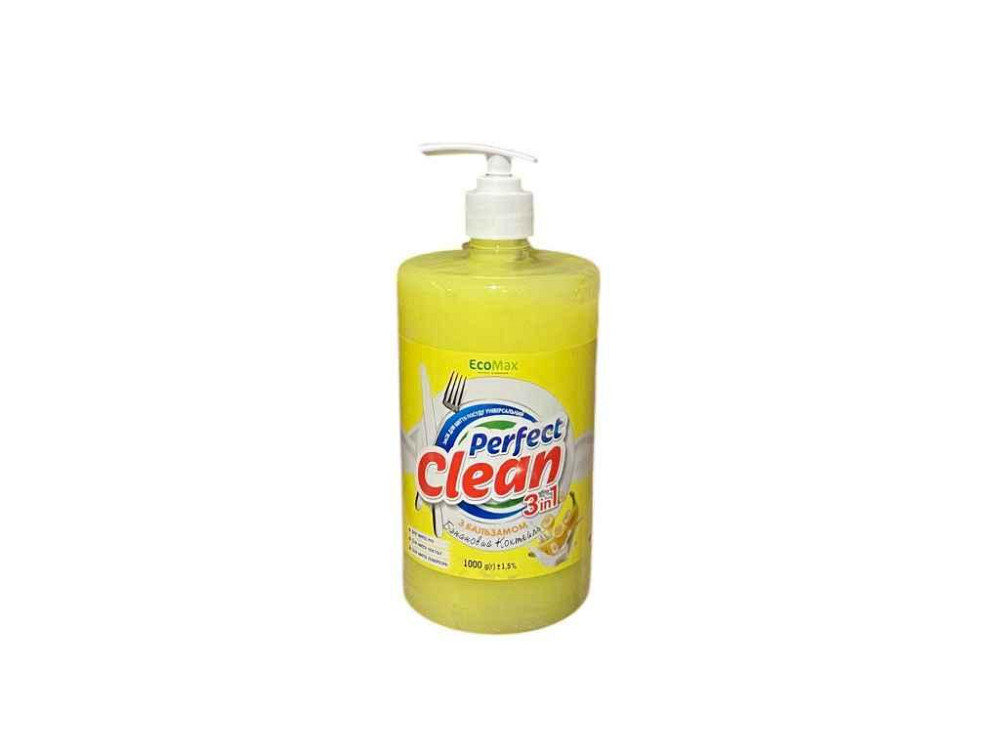 Засіб миючий з бальзамом Perfect clean3в1 Банан коктейль 1л ТМ EcoMax Київ - фото 1