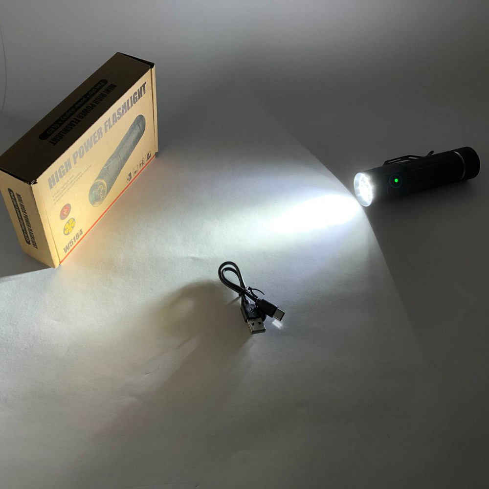 Фонарик светодиодный для туриста W5184-6XHP360, Перезаряжаемый ручной фонарь, Фонарь военный зсу YX-21 Львов - изображение 1