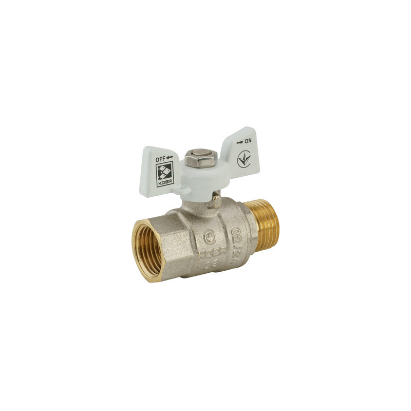 Кран кульовий KOER 1/2" ГШМ (KR.218.W) білий (KR0182) Київ - фото 2