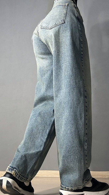 Джинсы женские Mikaletta 9521-1 SKATER оверсайз широкие с поясом винтажные синие, синий, 27, 27, 83 см, 110 см Киев - изображение 2