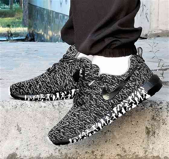 Кросівки Nike Сірі Чоловічі Найк Чорні Ткани (розміри: 41,42,43,44,45) Дніпро