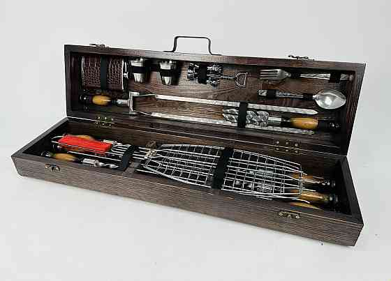 Подарунковий набір шампурів у дерев'яному кейсі ЛІСНИК HAPPY DAYS Тернопіль