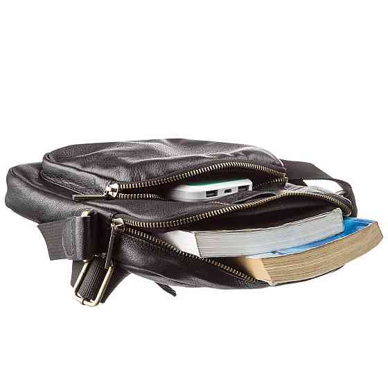 Мужская кожаная сумка SHVIGEL 19111 Черная Киев