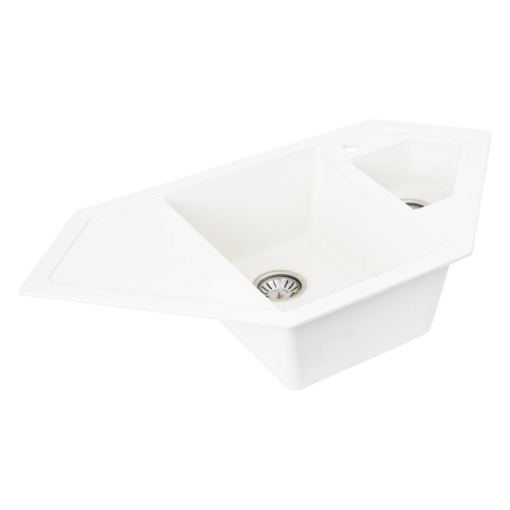 VALESO Гранітна мийка для кухні VALESO 9950 PANDORA матова Білосніжна Київ - фото 2