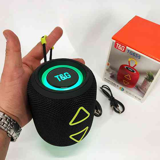 Аккумуляторная переносная колонка TG655, Колонка с входом и микрофоном, Блютуз акустика RP-265 с радио Киев