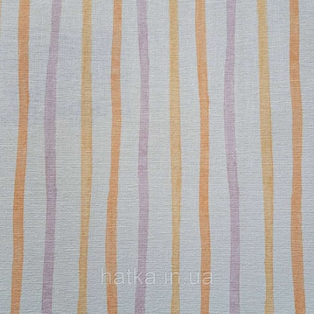 Шпалери вінілові на флізеліні AdaWall Ada Kids метрові дитячі смуги хвилясті жовтогарячі бузкові жовті Київ - фото 1