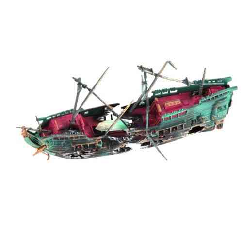 Декор для акваріума Затонулий корабель без коробки розмір 24*12см, пластик Київ
