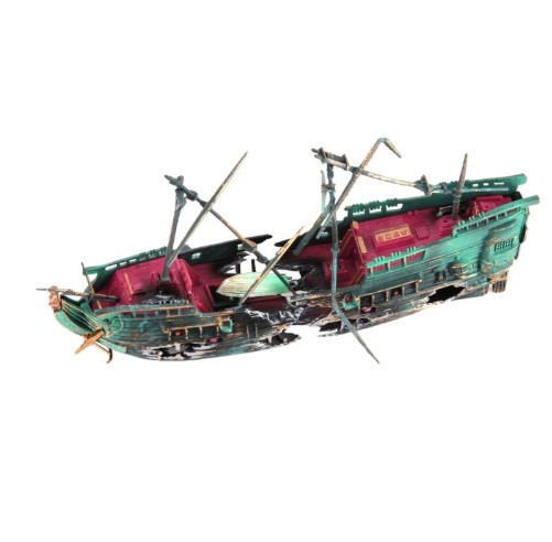 Декор для акваріума Затонулий корабель без коробки розмір 24*12см, пластик Київ - фото 4