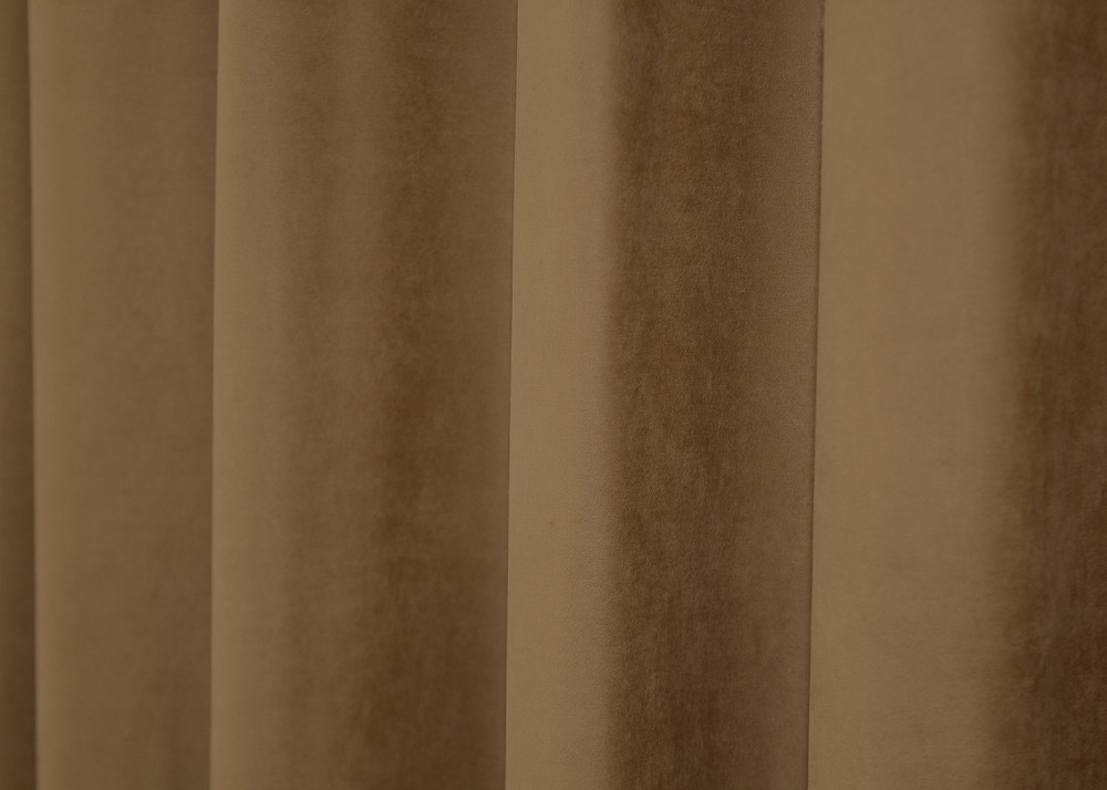 Шторная ткань нубук однотонный, Турция, цвет светло-коричневый 1523ш Киев - изображение 2