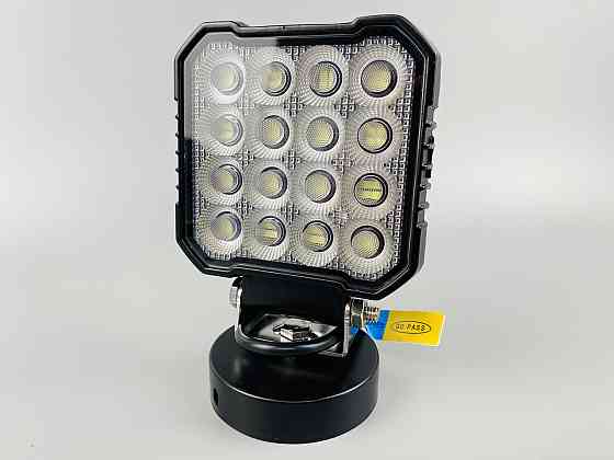 Фара квадратна (64 led діода) IP67 led chip 3030, алюмінієвий корпус, кріплення Мукачево