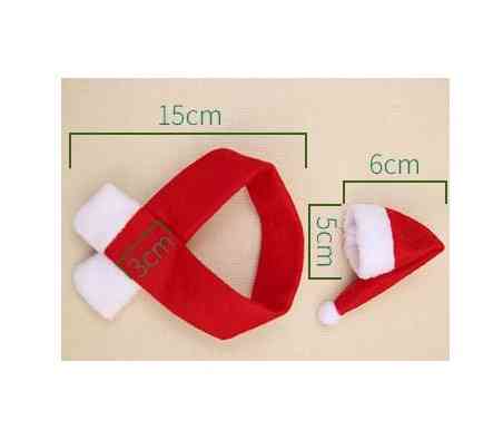 Новогодняя одежда на бутылку Шапка и шарф красно-белый Киев