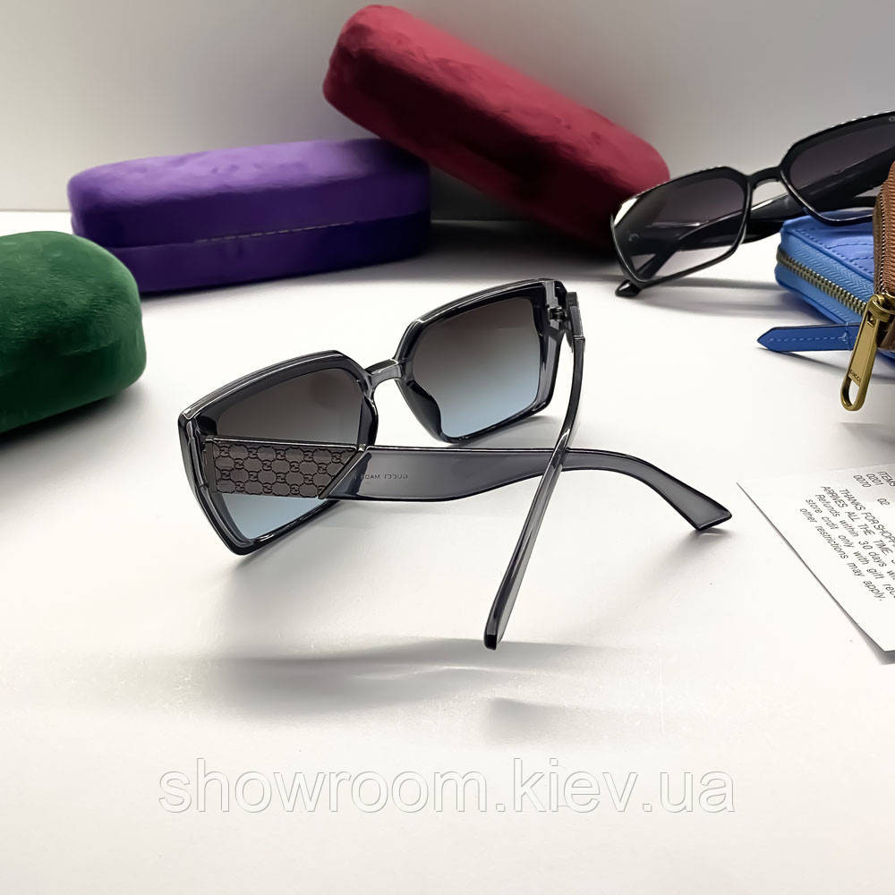 Жіночі брендові сонцезахисні окуляри GG (39160) blue Київ - фото 5