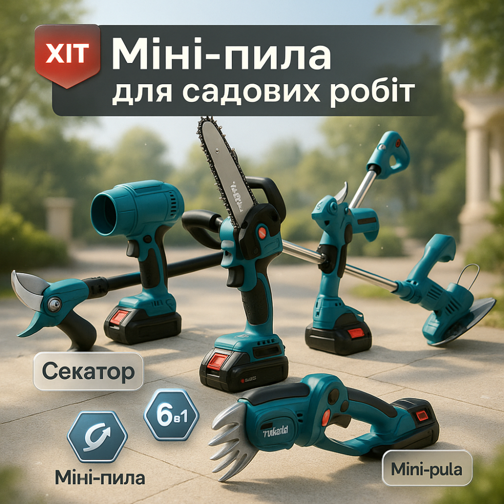 Ручная цепная пила для дерева, Пила для деревьев на аккумуляторе Мощная электропила цепная RT-70 Львов - изображение 5