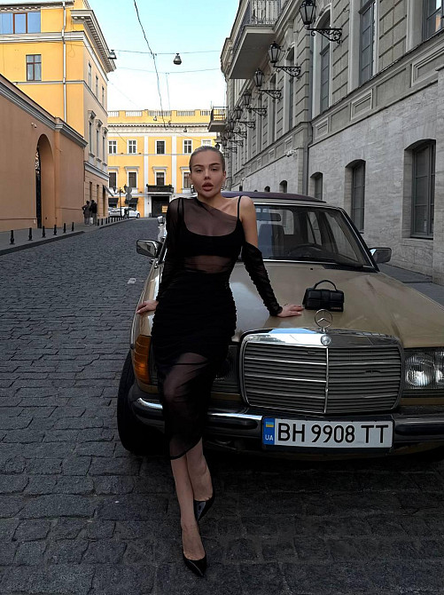 Женское привлекательное облегающее платье трикотаж масло + сетка Одесса - изображение 3