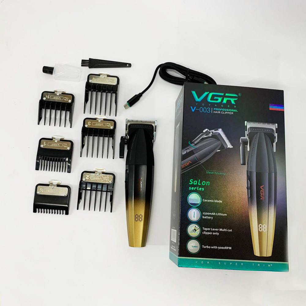 Машинка для стрижки волос без шума VGR, Машинка для стрижки мужская Стильная QR-97 Львов - изображение 1