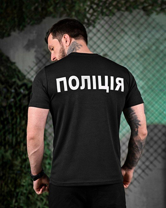 Футболка поліція black ВТ6013 Одеса - фото 4